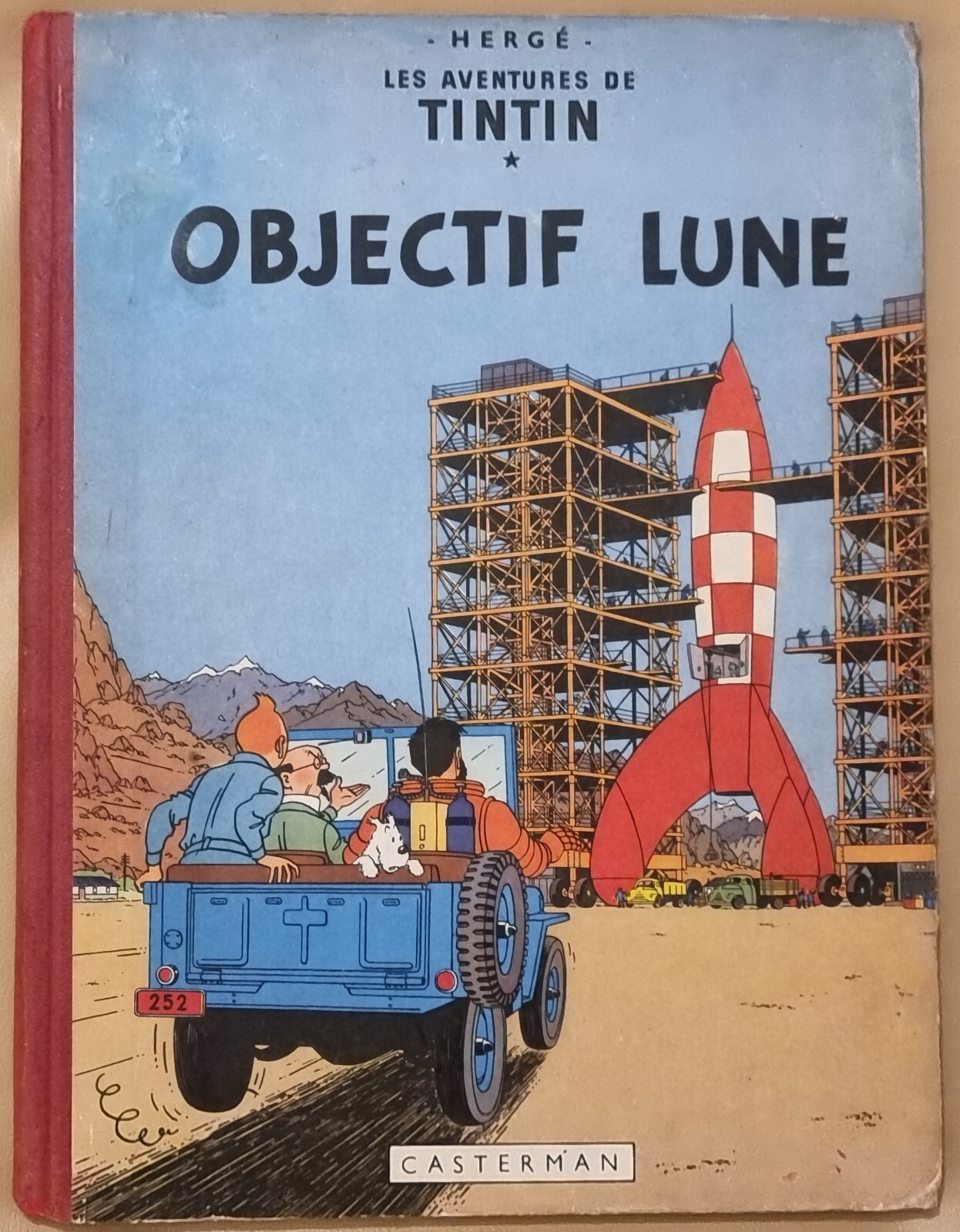 Tintin  -16- / Objectif Lune / EO B8  1953 / BE+