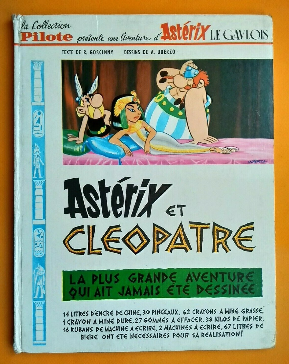 ASTERIX et Cléopatre - GOSCINNY & UDERZO - EO 1965 PILOTE dos à 13 titres