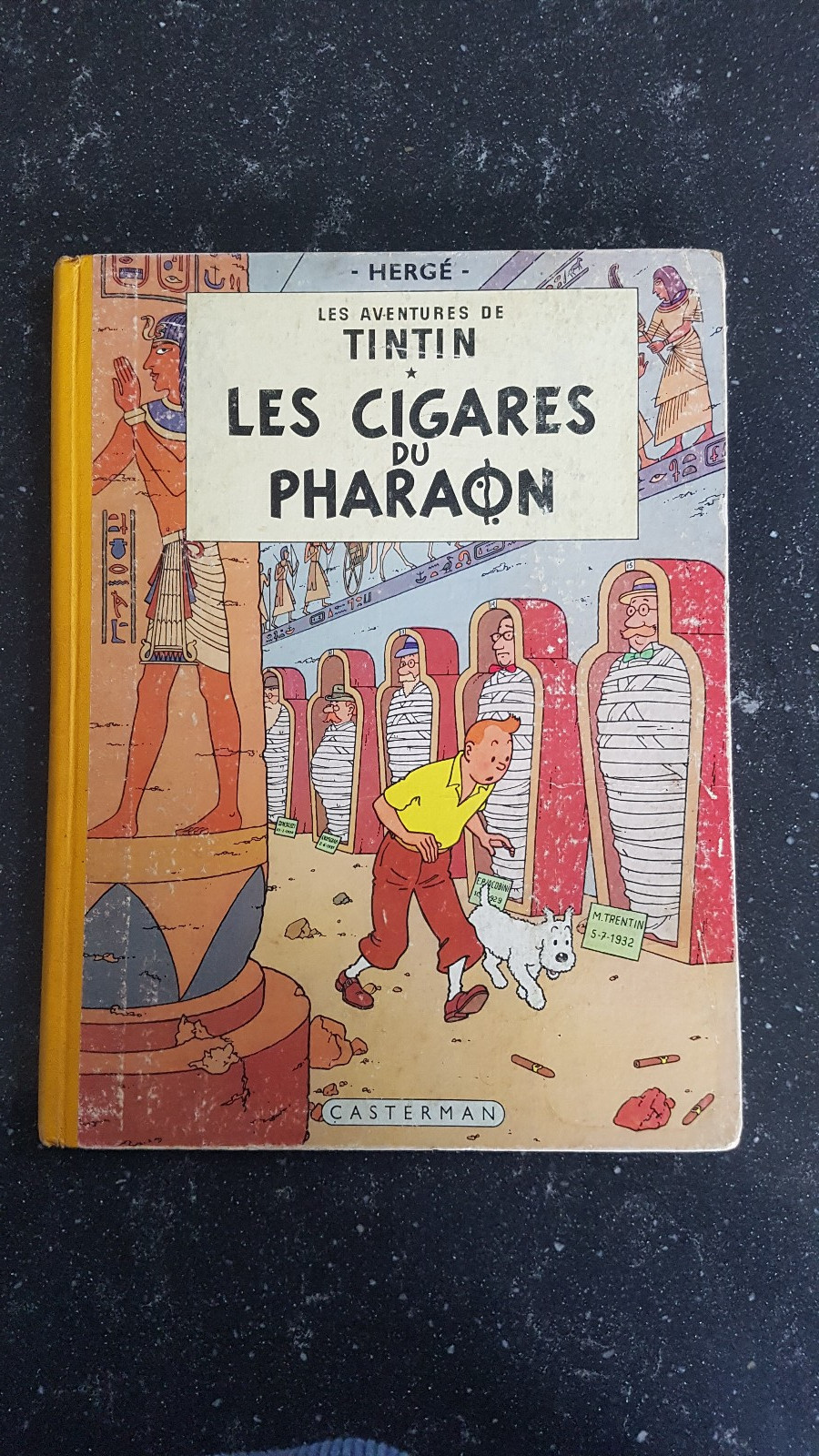 Tintin Les cigares du pharaon B14 1955 eo couleurs france (danel)