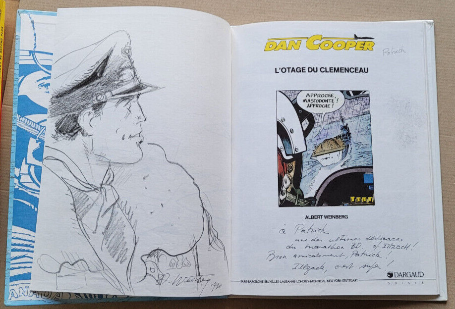 Dan Cooper T 39 l'Otage du Clemeceau A WEINBERG éd Dargaud Nov 1990 EO Dédicacé