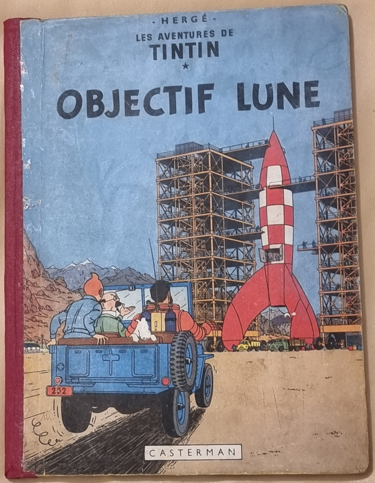 Tintin  -16- / Objectif Lune / EO Fr. B8  1953 / BE-
