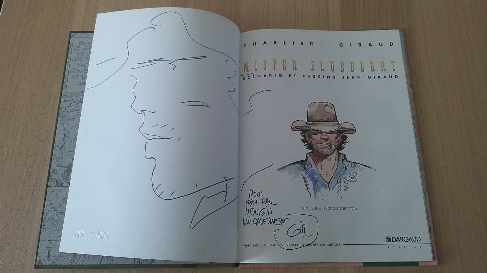 DEDICACE GIRAUD / MISTER BLUEBERRY EN EO / DARGAUD / GIR / BE