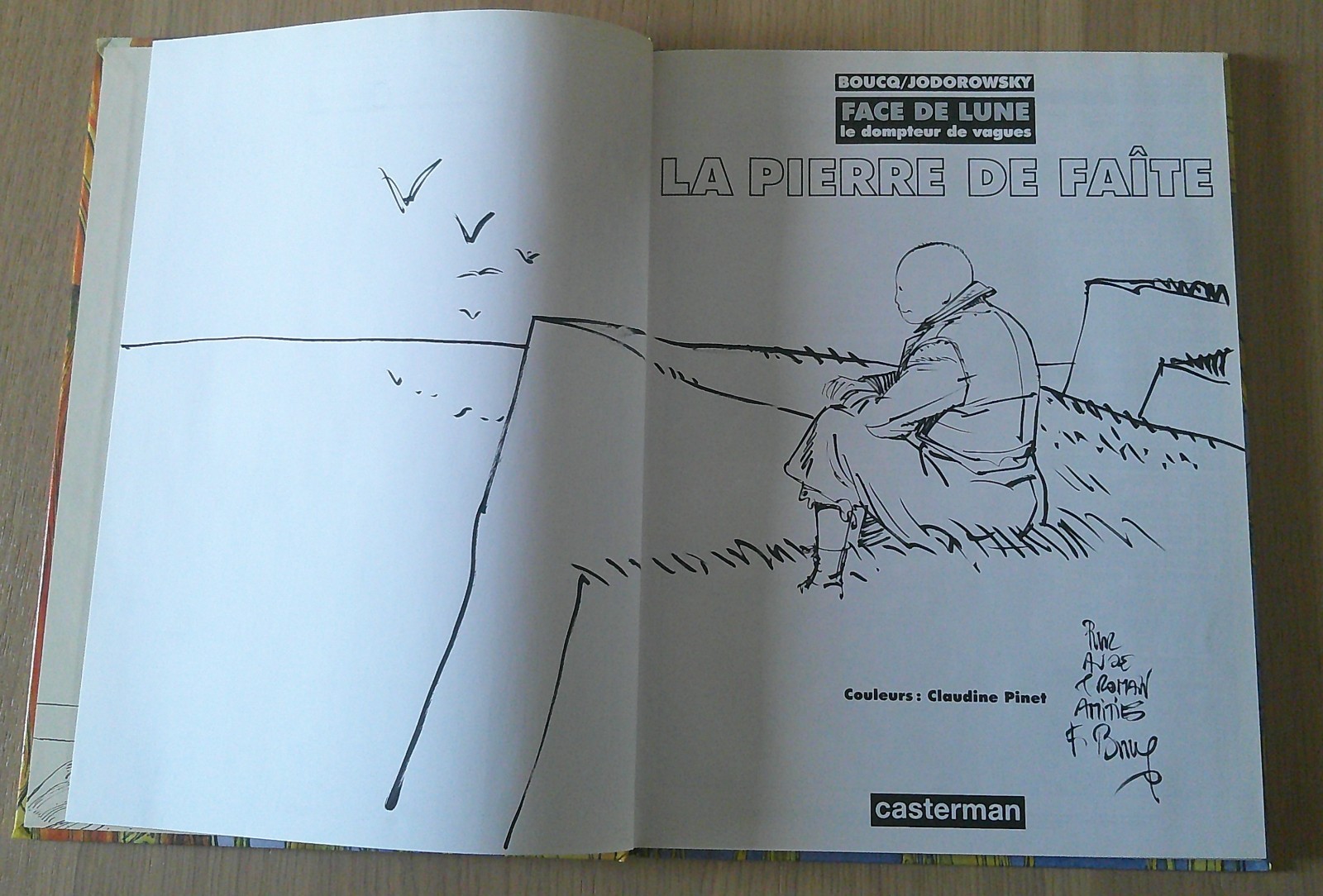 DEDICACE BOUCQ / FACE DE LUNE TOME 2 EN EO / CASTERMAN / TBE