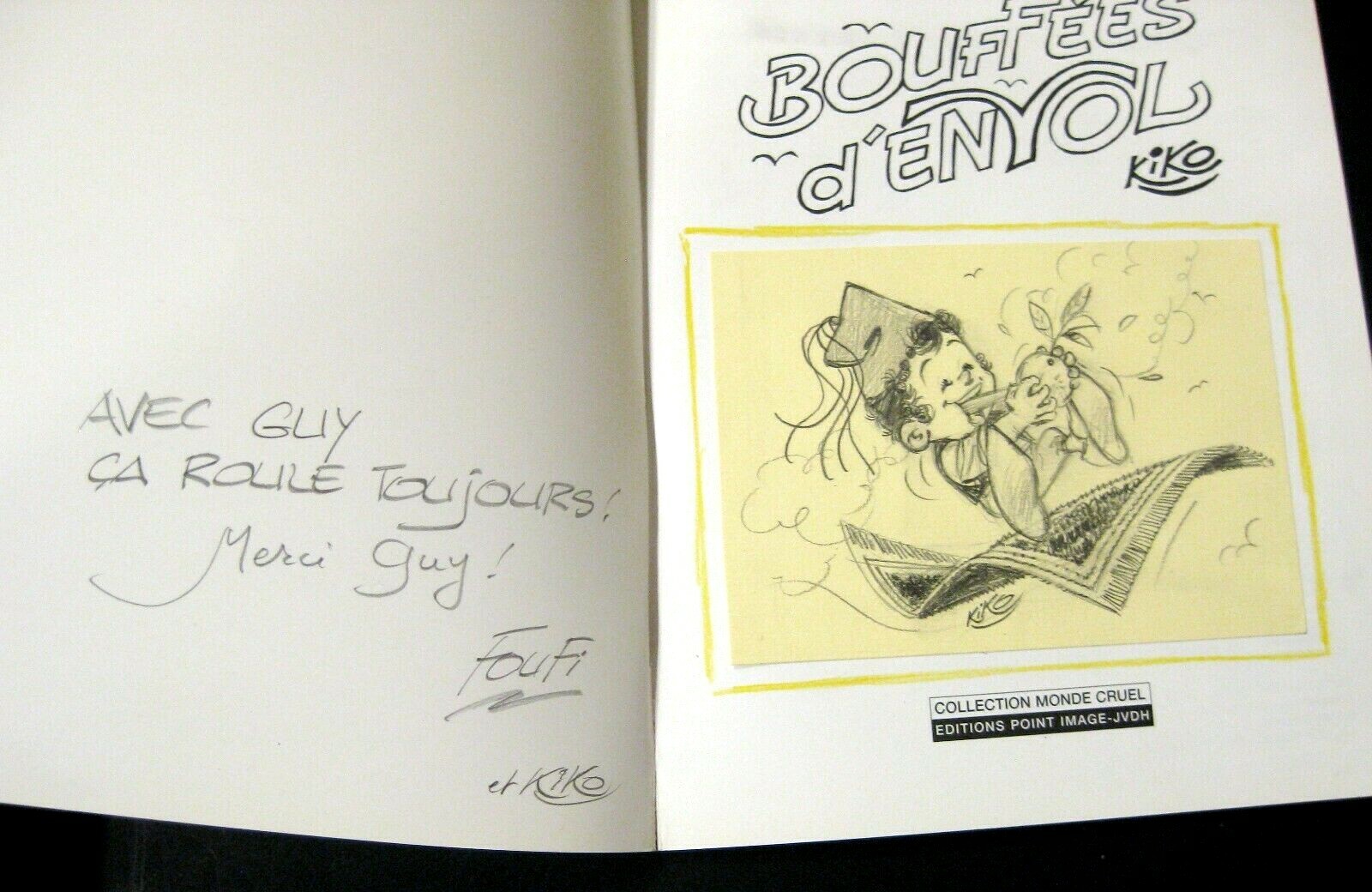Kiko DEDICACE Foufi Bouffées d'envol EO Ed. Points image 2000 TTBE
