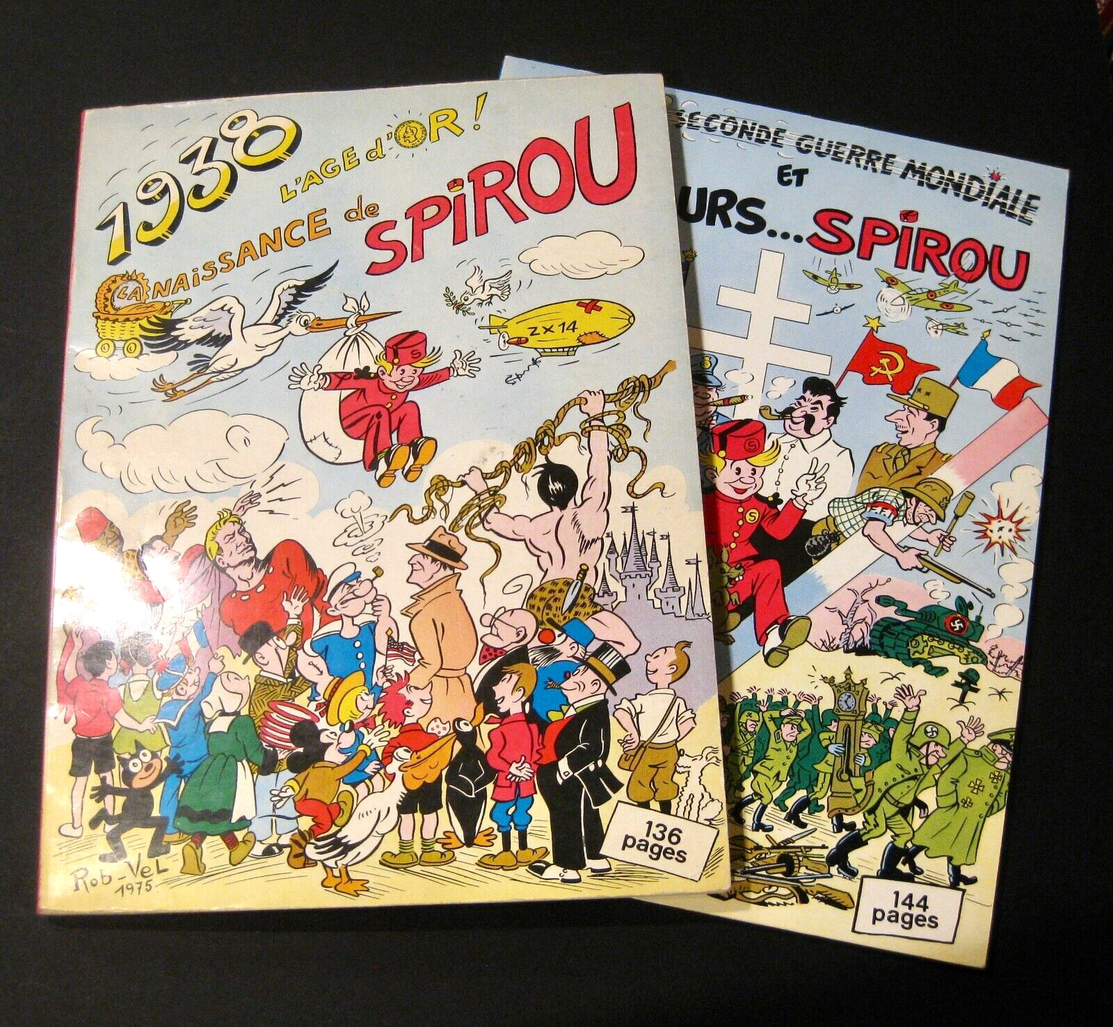 SPIROU 2 volumes Rob-Vel Ed. Deligne EO BE