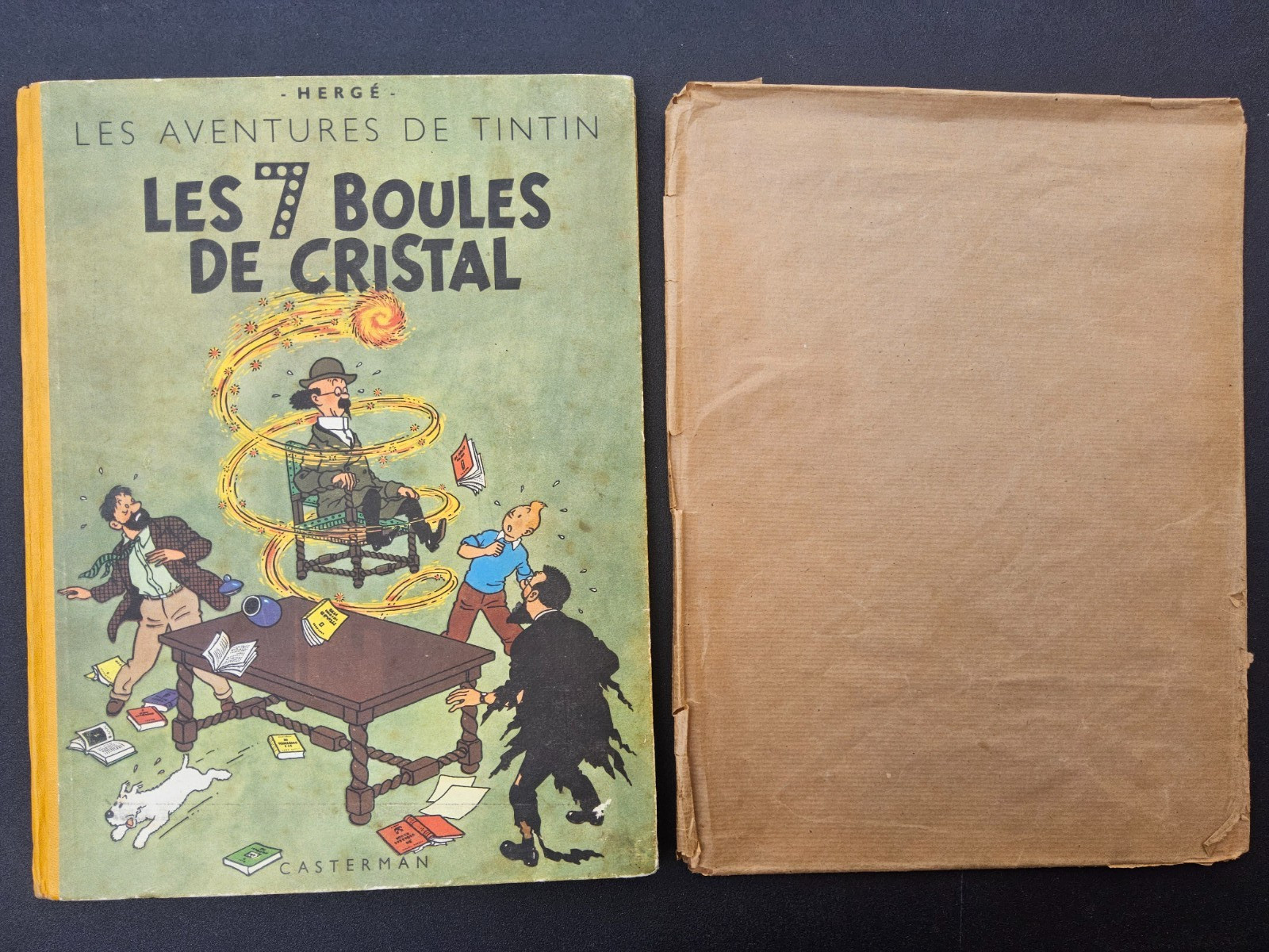 Tintin - Les 7 boules de cristal - B2 - Titre en bleu - EO de 1948