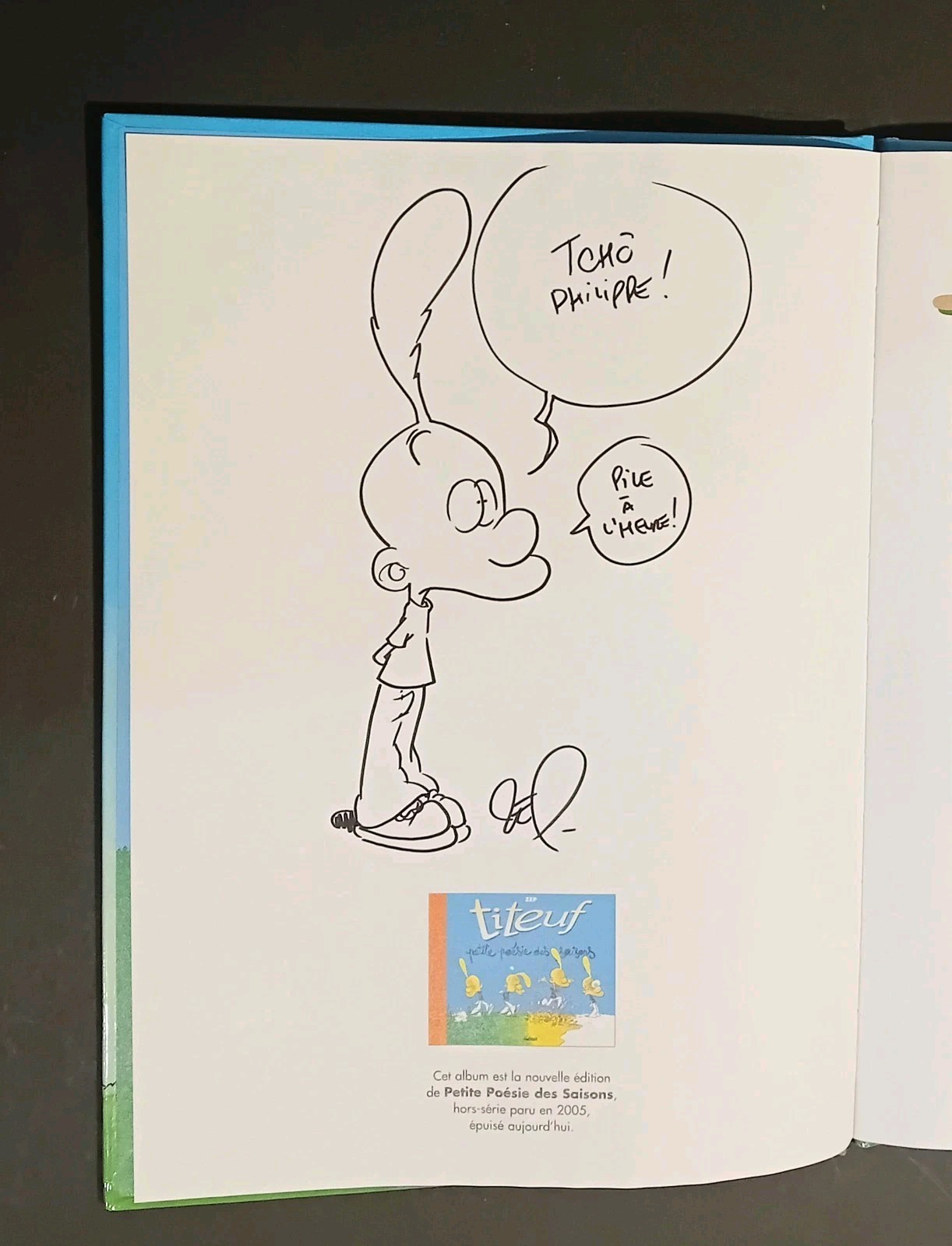 Zep DEDICACE Titeuf 16 Ed. Glénat EO 2019 TBE