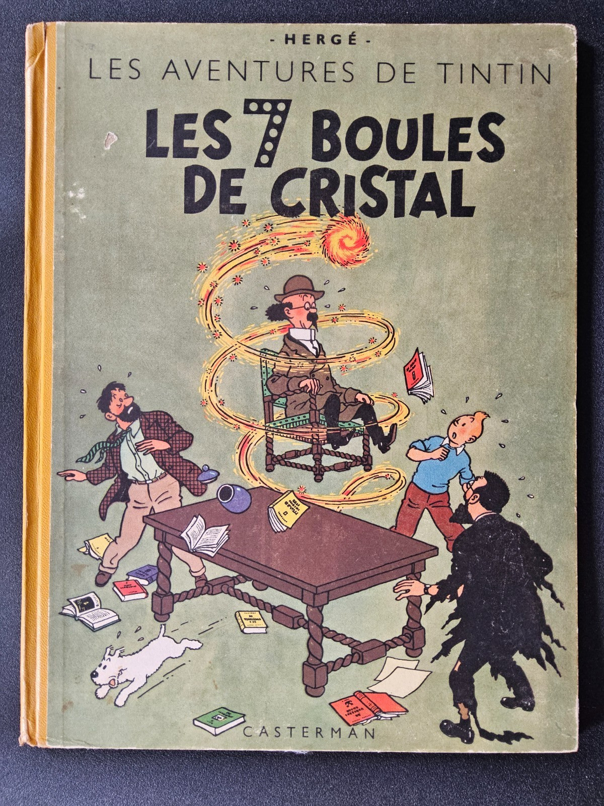 Tintin - Les 7 Boules de Cristal - B2 Titre en Bleu  - EO de 1948