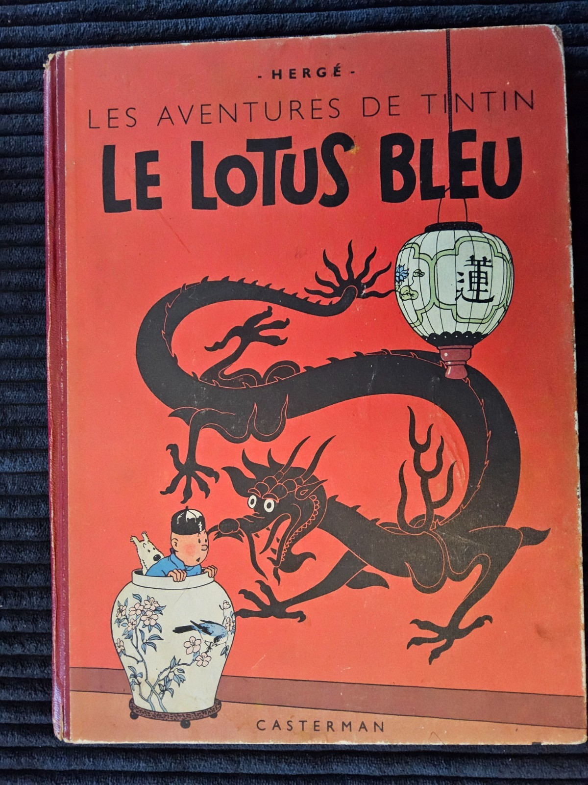 Tintin - Le Lotus Bleu - B1 - Papier Epais - EO Couleurs de 1946 - BE