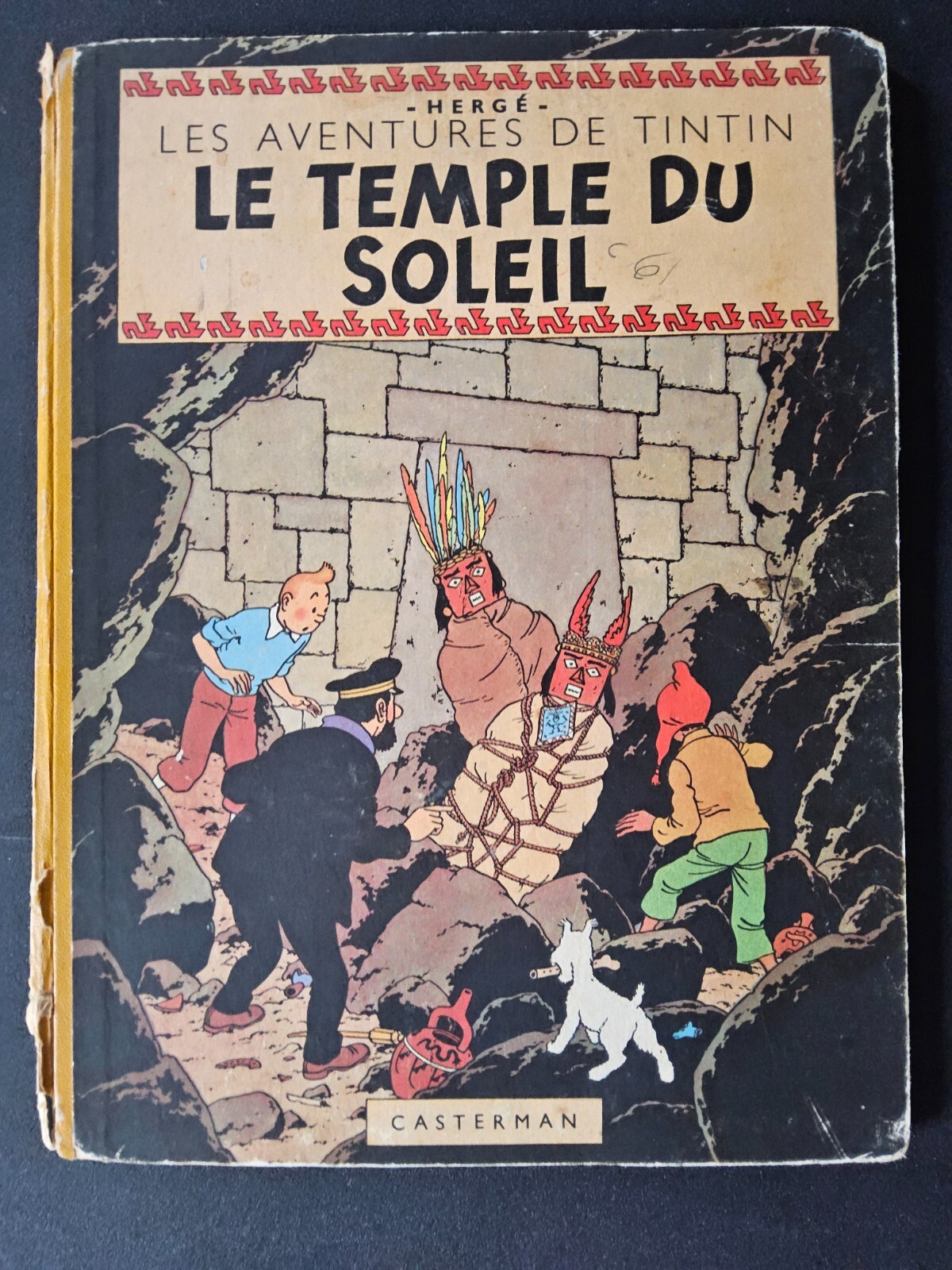 Tintin - Le Temple Du Soleil - B3 - 2 Symboles Incas - EO de 1949