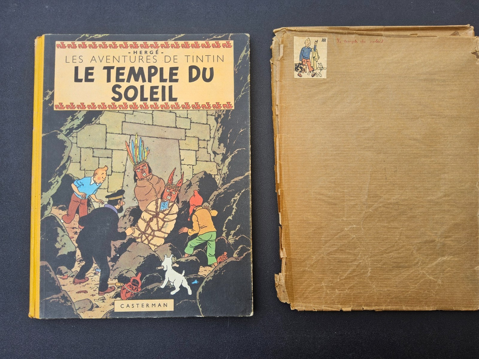 Tintin - Le Temple Du Soleil - B3 - 2 Symboles Incas - EO de 1949