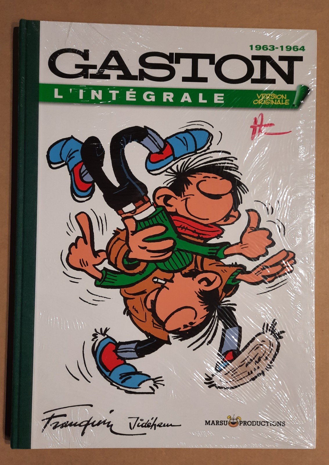 GASTON LAGAFFE INTEGRALE VERSION ORIGINALE VO 1963-64 EO HC 200 ex NEUF BLISTER