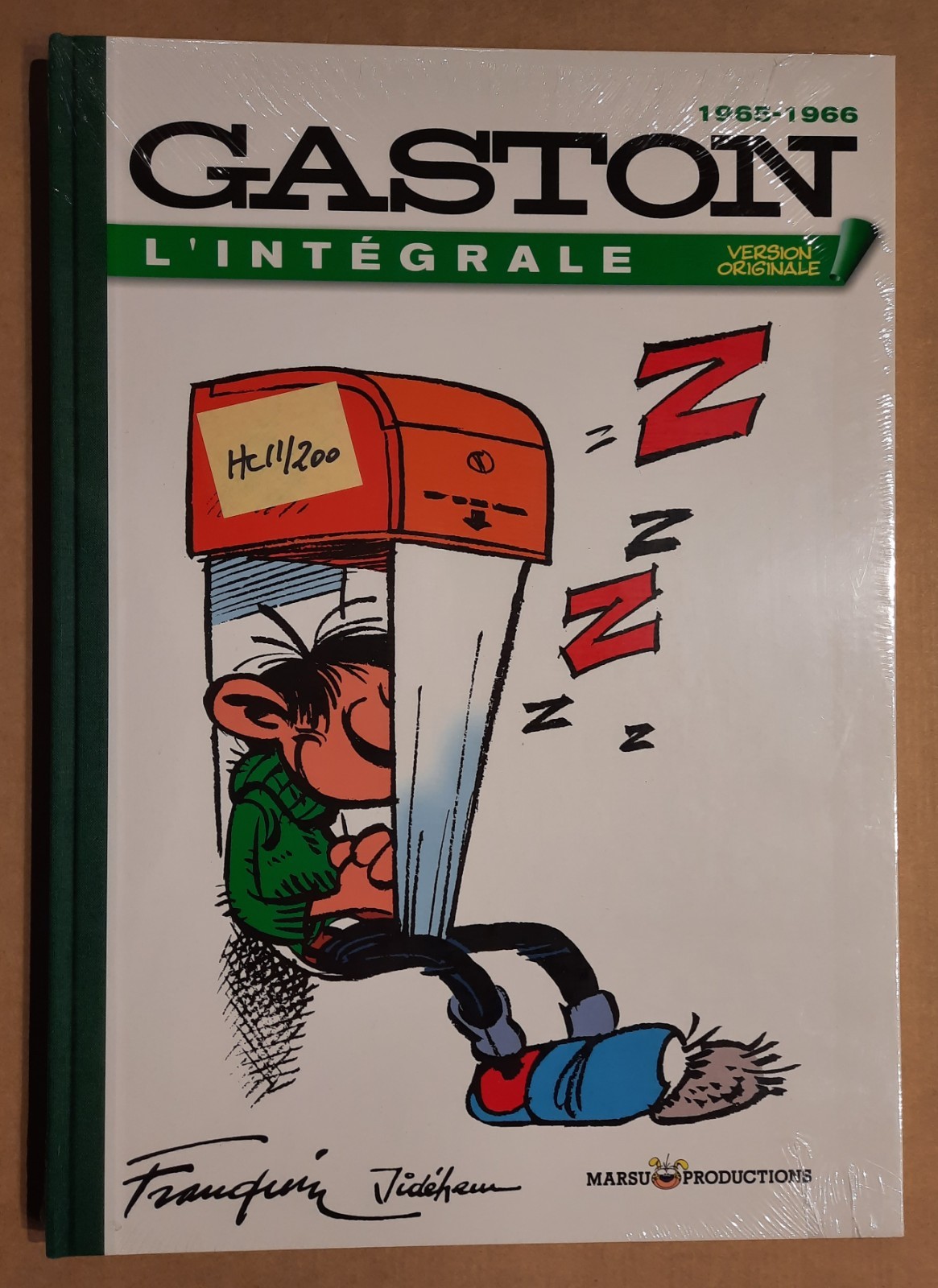 GASTON LAGAFFE INTEGRALE VERSION ORIGINALE VO 1965-66 EO HC 200 ex NEUF BLISTER
