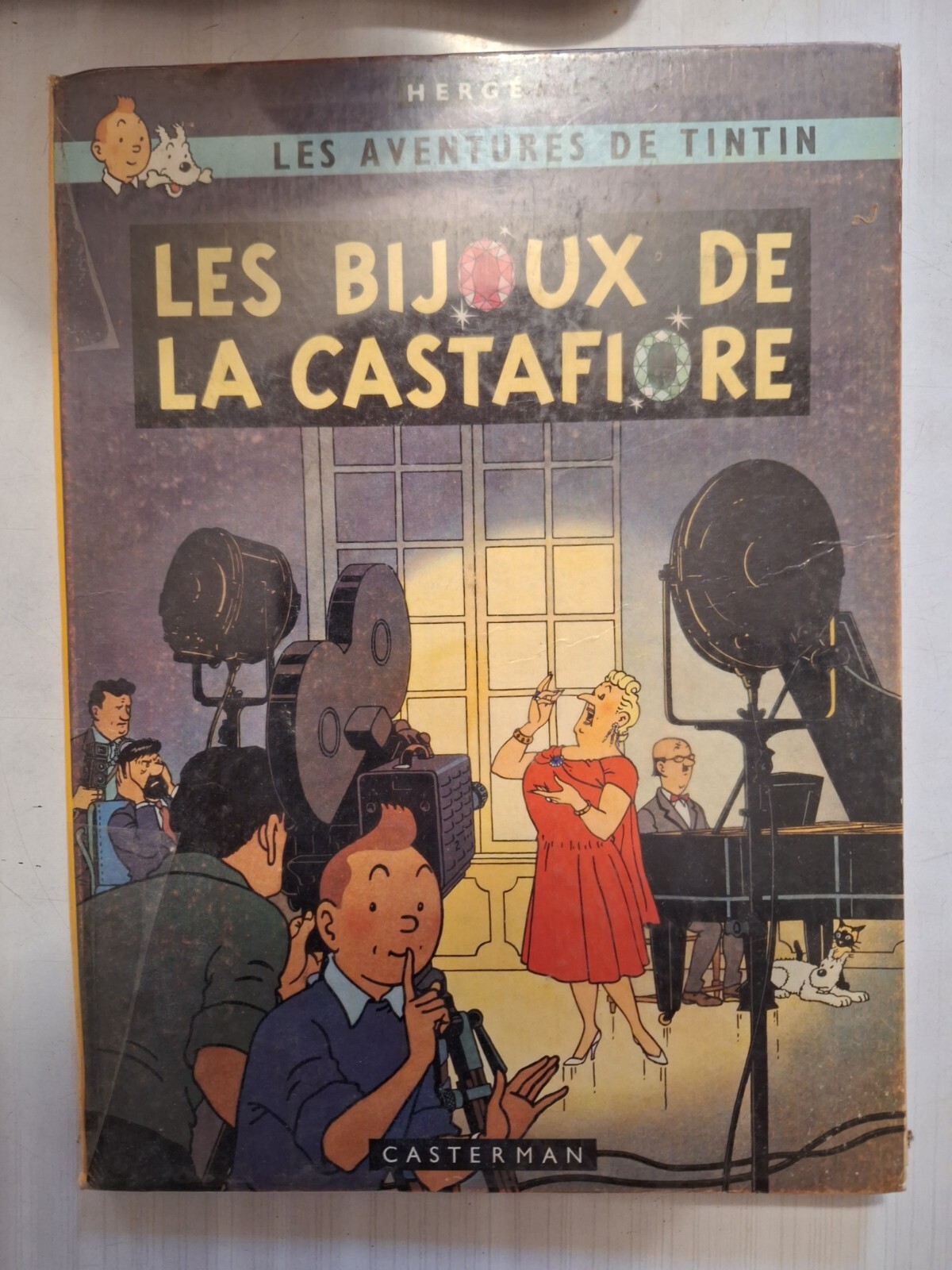 Ancienne BD Tintin, Les Bijoux De La Castafiore 1963 EO Danel , B34. Dos Jaune