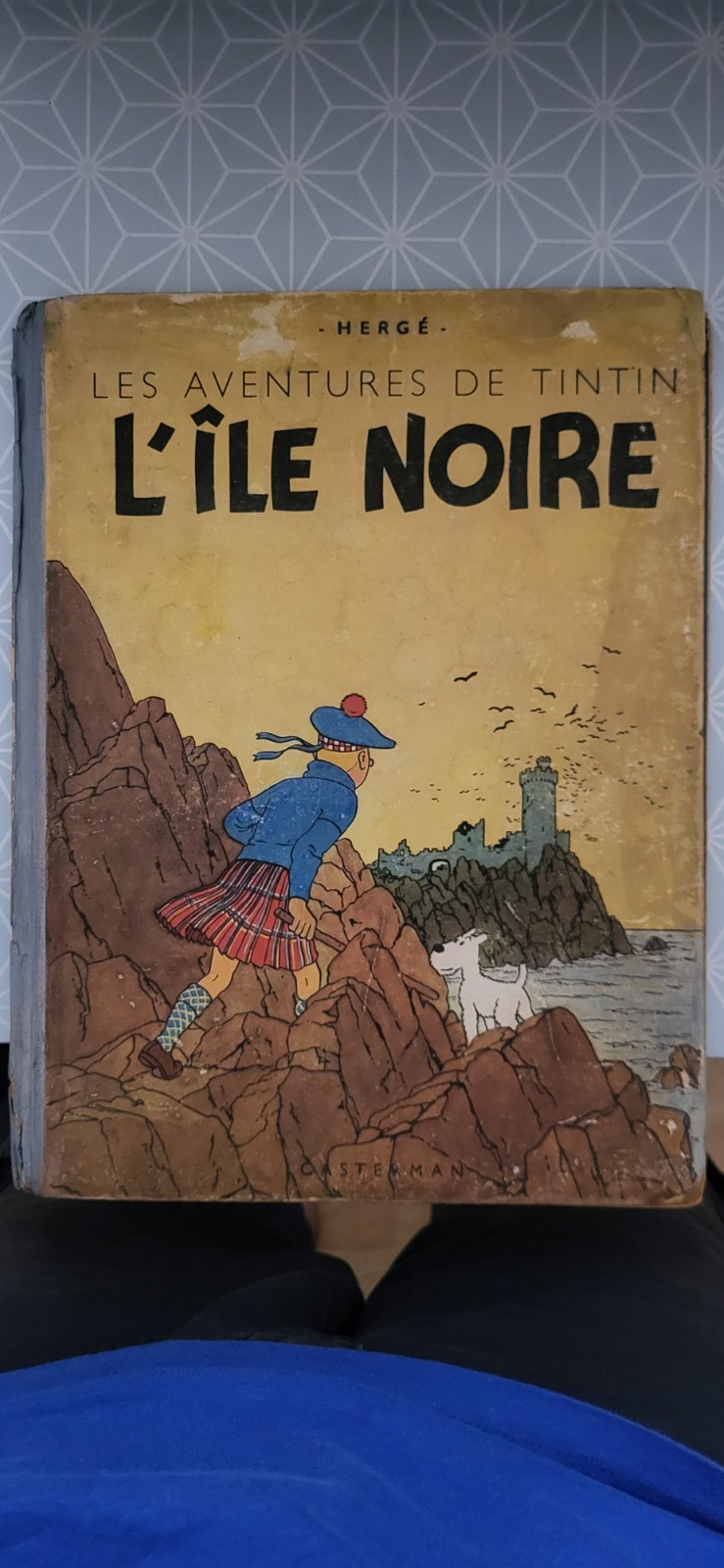BD TINTIN L ILE NOIR - 1944 - EO - DOS BLEU - PARFAIT ETAT - SANS RESTAURATION