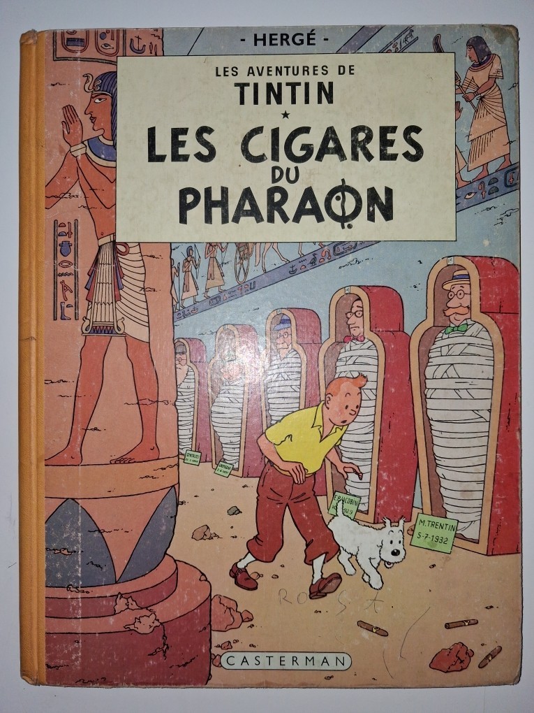 HERGE TINTIN " LES CIGARES DU PHARAON" EO Française 1955 B 14 TBE