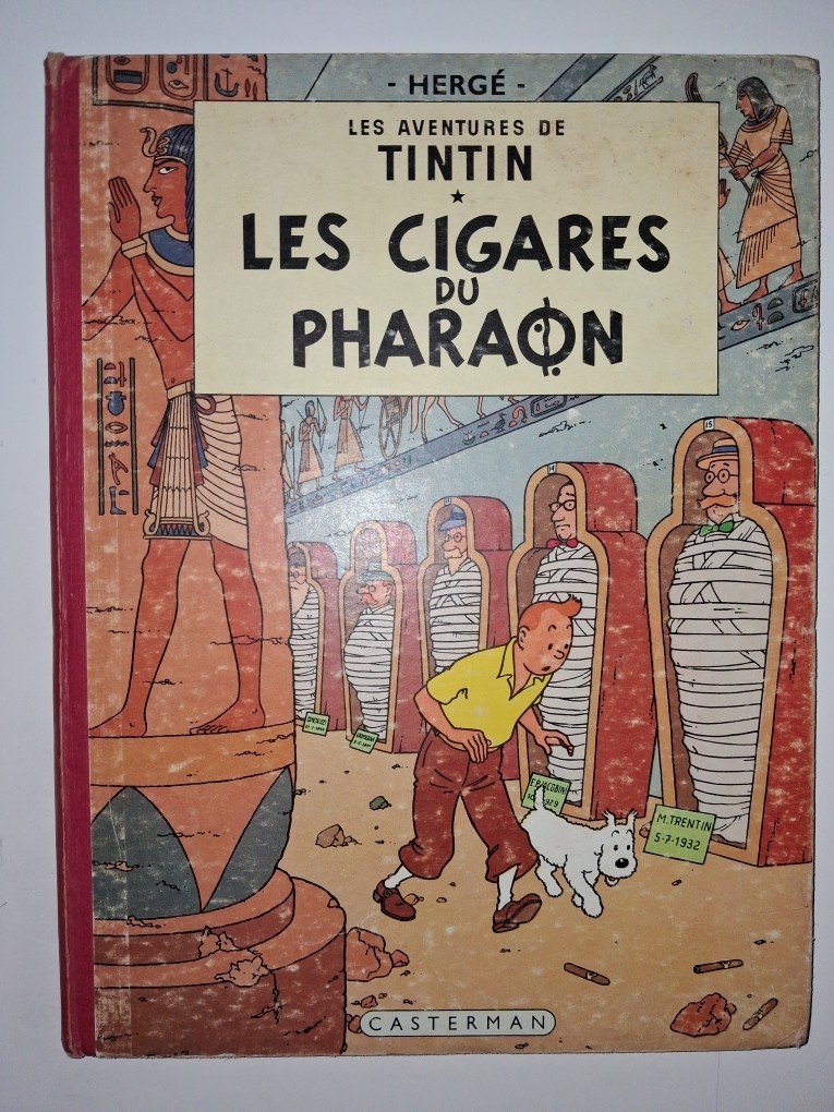 HERGE TINTIN " LES CIGARES DU PHARAON" EO Couleur 1955 B15 BE