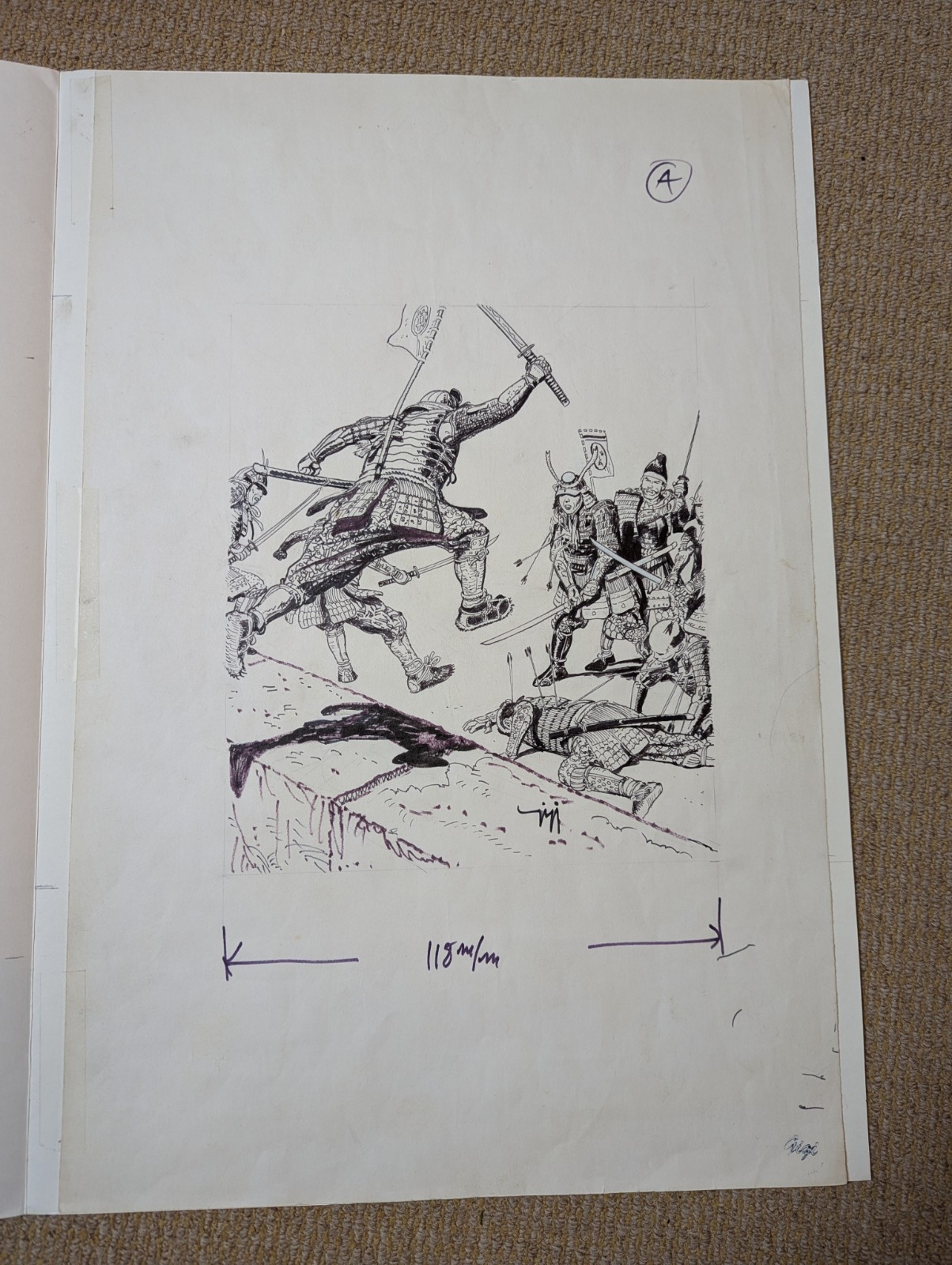 PLANCHE ORIGINALE Robert GIGI " HITO " (Ugaki,Pilote,eo,jijé,tintin,spirou,gir)