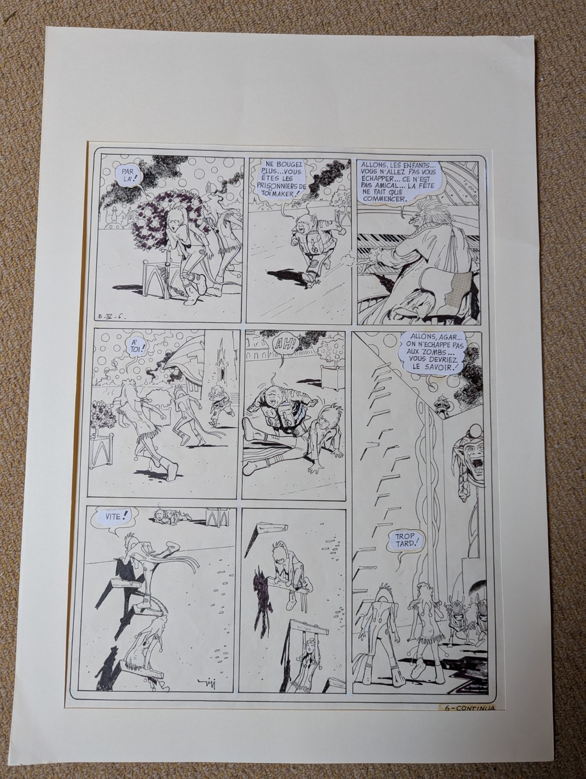 PLANCHE ORIGINALE Robert GIGI "AGAR" (Ugaki,Pilote,eo,jijé,tintin,spirou,gir)
