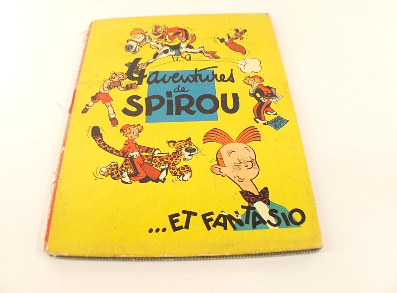 BD 4 aventures de SPIROU EO dos carré orange 1956 Franquin Dupuis