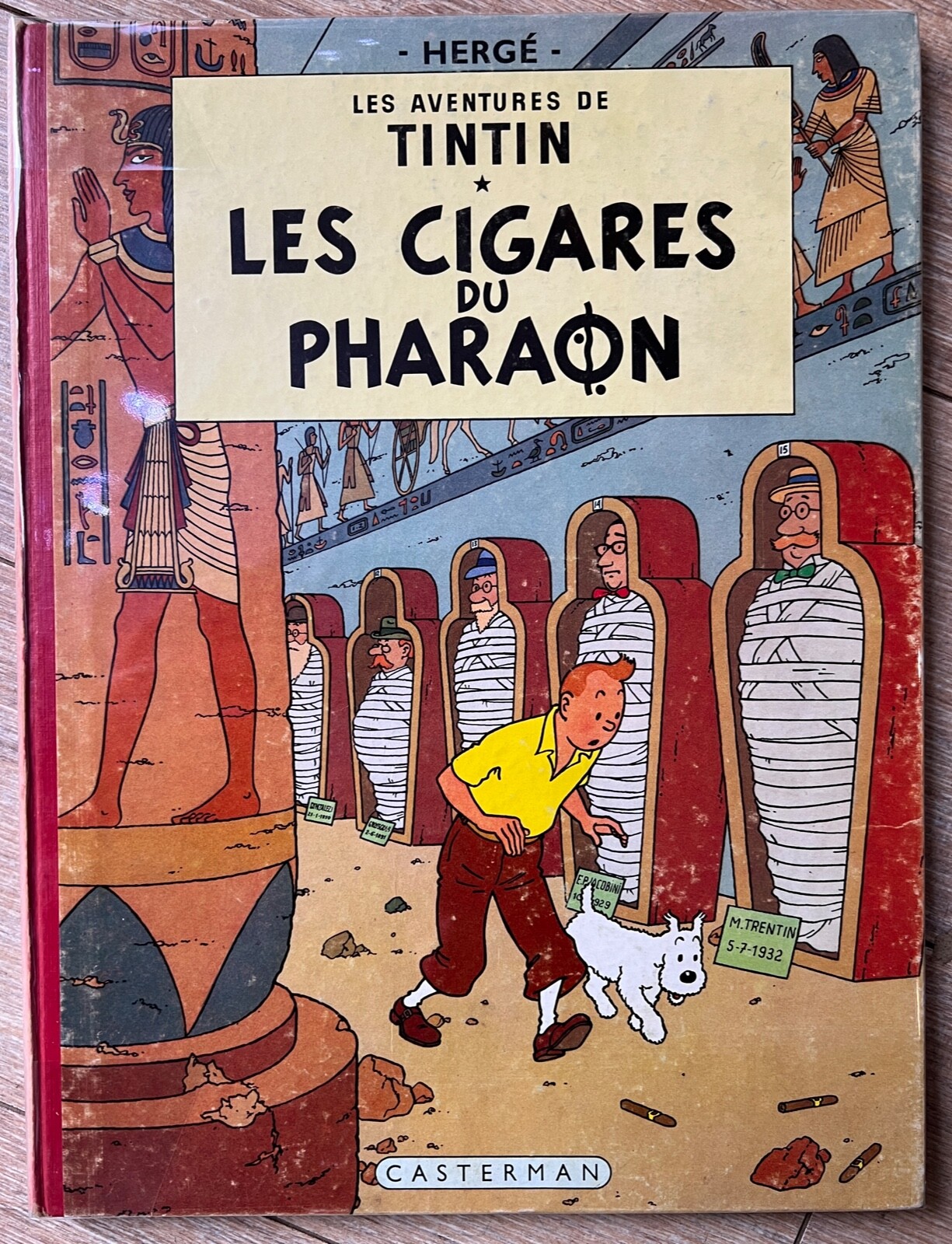 HERGE TINTIN CIGARES DU PHARAON EO BELGE Bon Etat (DOS ROUGE INSOLE)