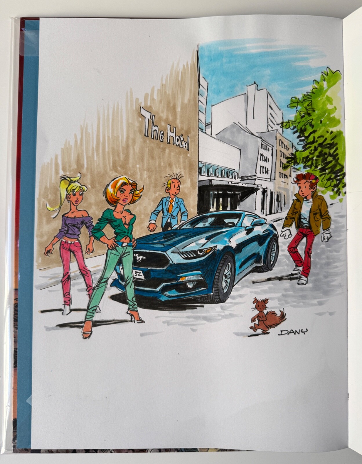 TOP Dédicace BD DANY EO 1ère édition SPIROU GORGONE BLEUE " VOITURE " TTBE/NEUF