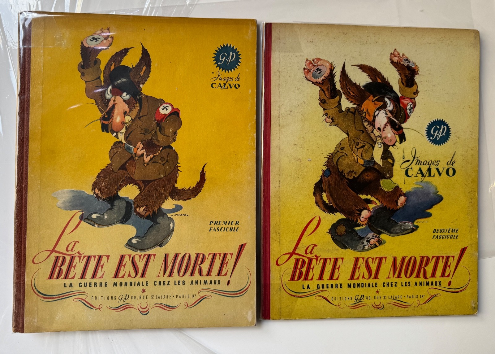 CALVO LA BETE EST MORTE TOME 1 ( 2nde ed) + Tome 2 ( EO ) BE+