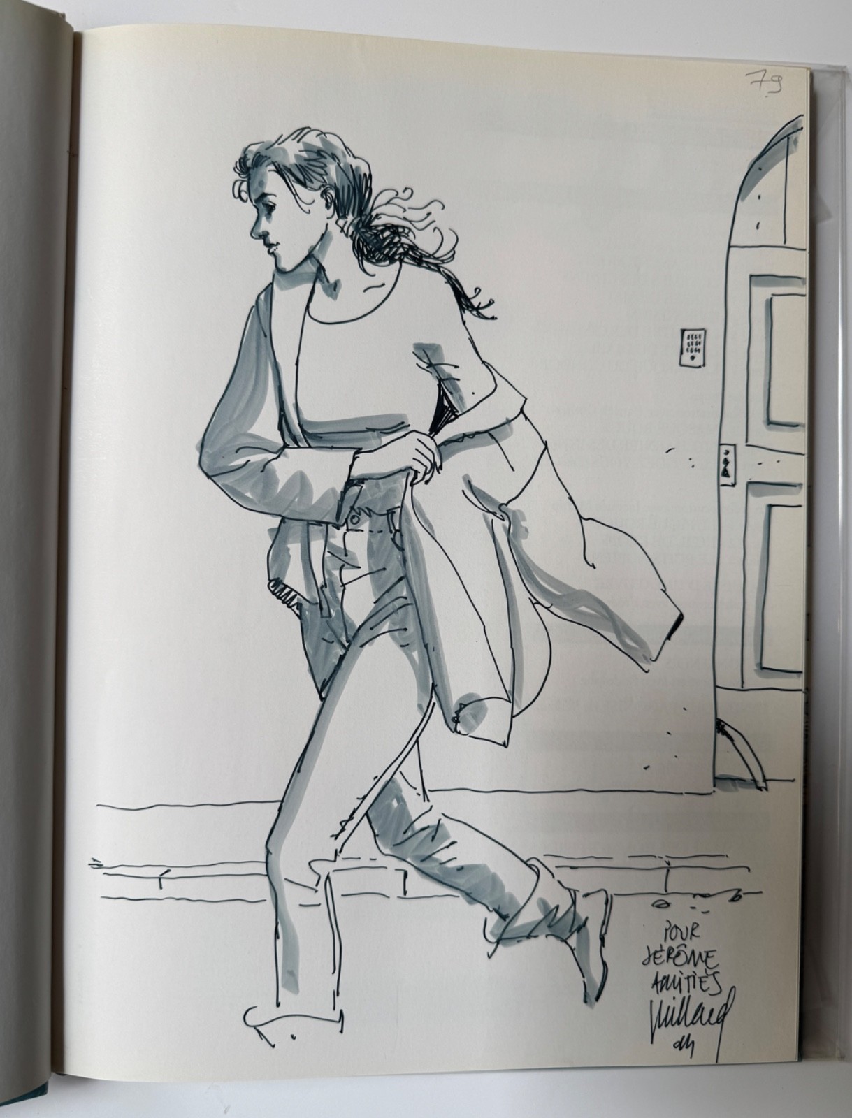 Dédicace pleine page BD JUILLARD CAHIER BLEU EO Ed CASTERMAN Parfait état