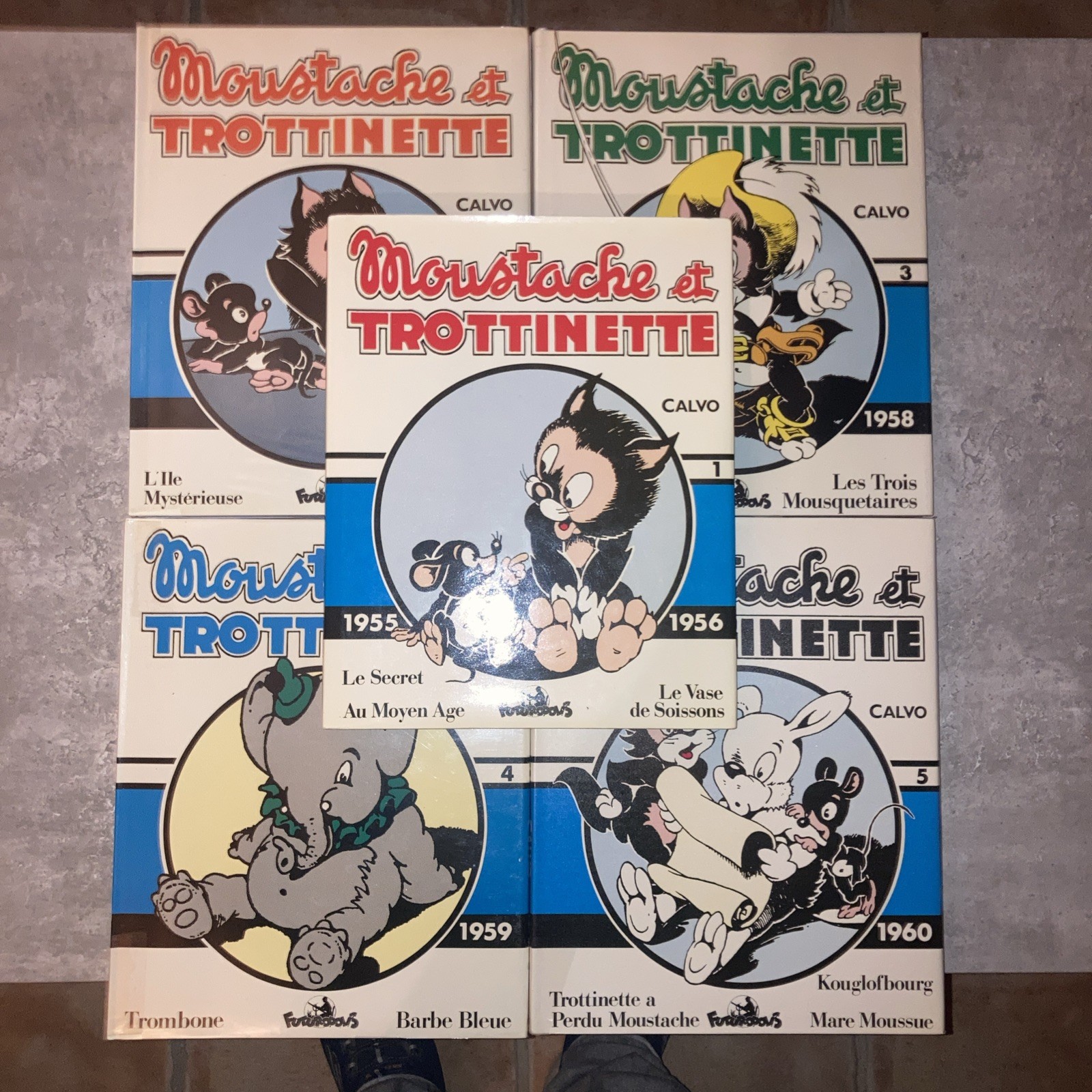EO Moustache et Trottinette (futuropolis) Collection complète tomes 1 à 5 Neuf