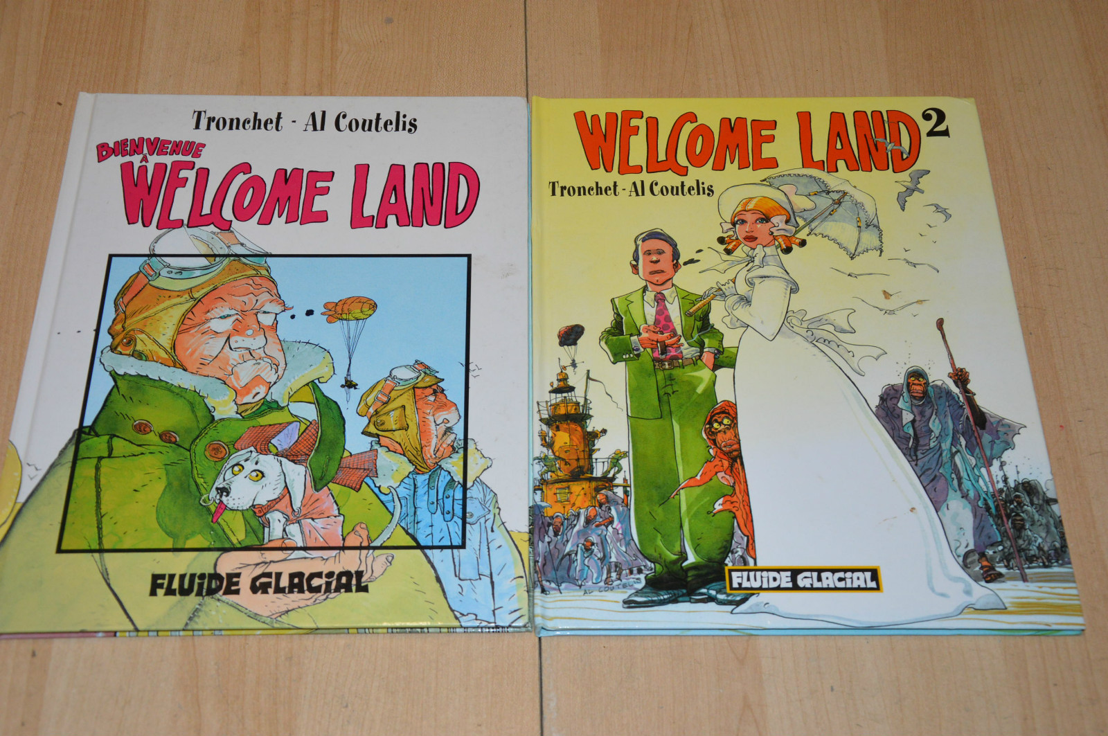 lot 2 BD Welcome Land tomes 1 et 2 dédicacées !! par Tronchet /Al Coutelis - EO 