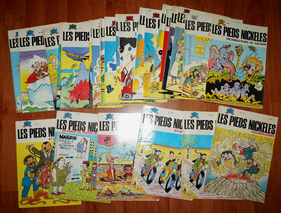 Lot ou détail PIEDS NICKELES éditions originales 43 Albums souples EO(1967-1988)