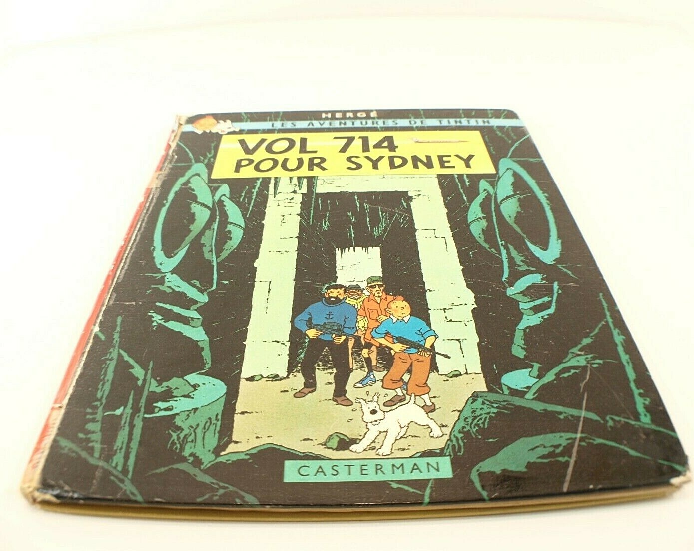 BD Tintin Vol 714 pour Sidney Hergé édition EO B37 de 1968 dos carré rouge