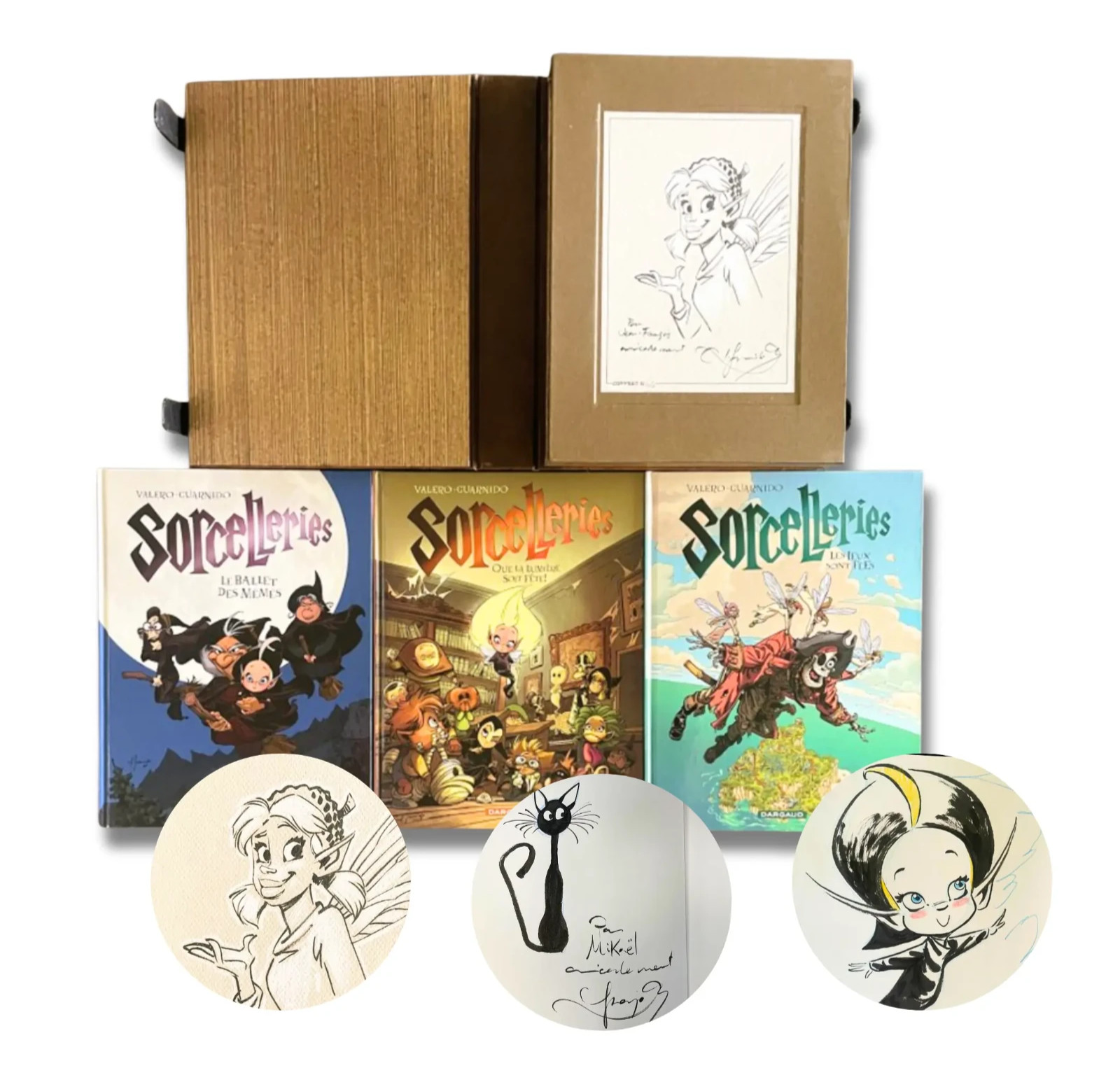 Sorcelleries, Coffret T1 à T3 - 3x Dédicace de Guarnido et Valero, EO
