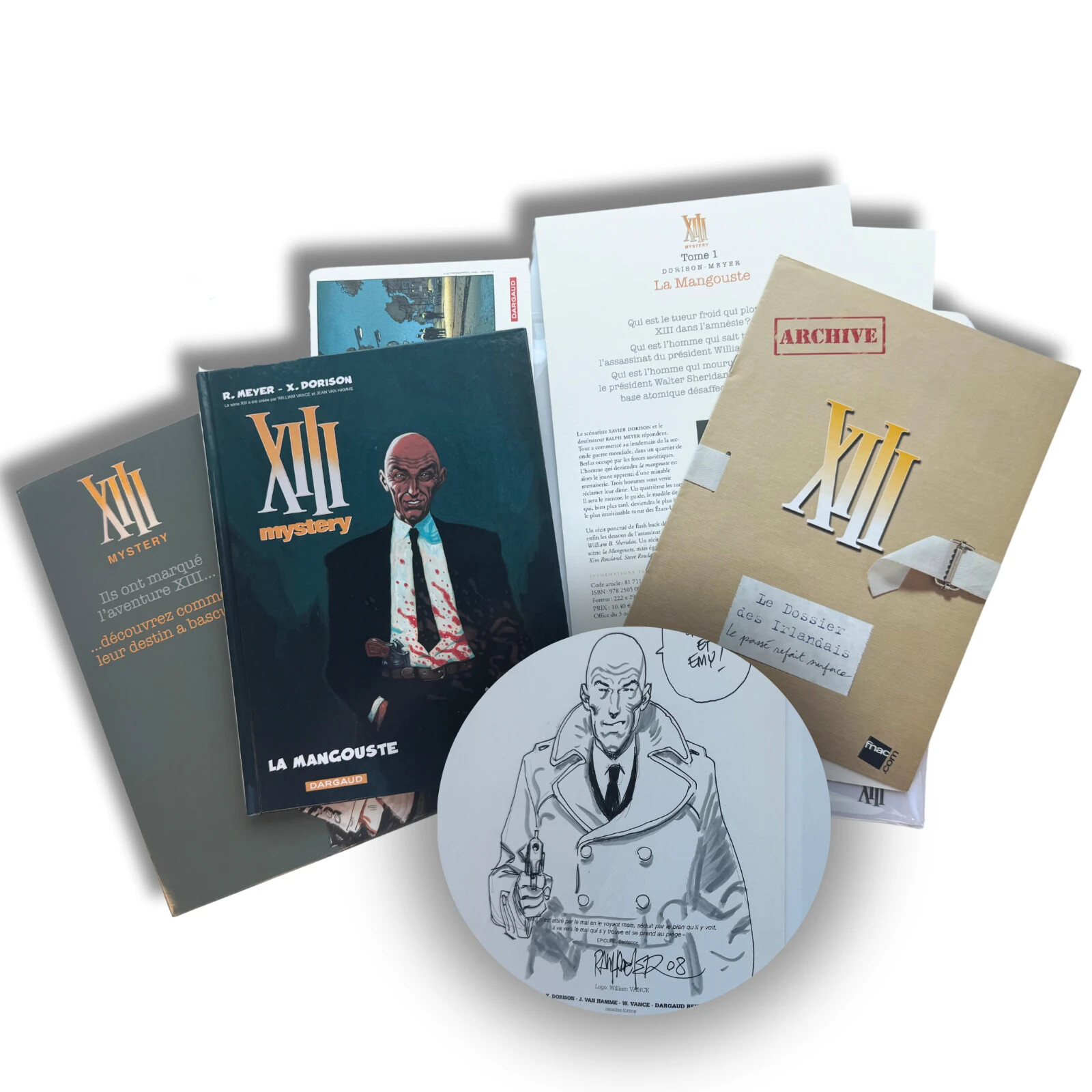 XIII Mystery – dédicacé par Ralph Meyer - EO + le dossier de presse +2 ex-libris