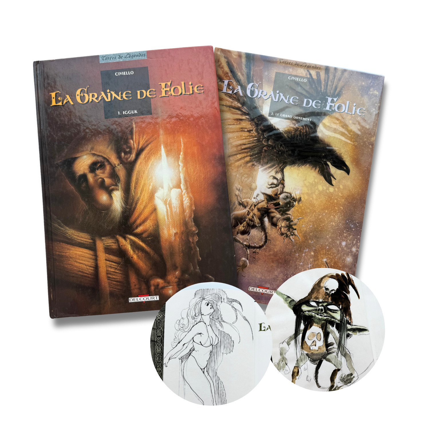 La Graine de Folie – T1 & T2 | Dédicacés par Civiello +  Ex-libris -  EO 1996-98