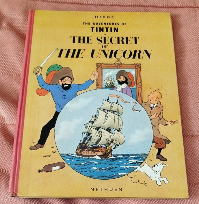 TINTIN THE SECRET OF THE UNICORN EO FIRST PUBLISHED UK METHUEN LONDON 1959 TBE