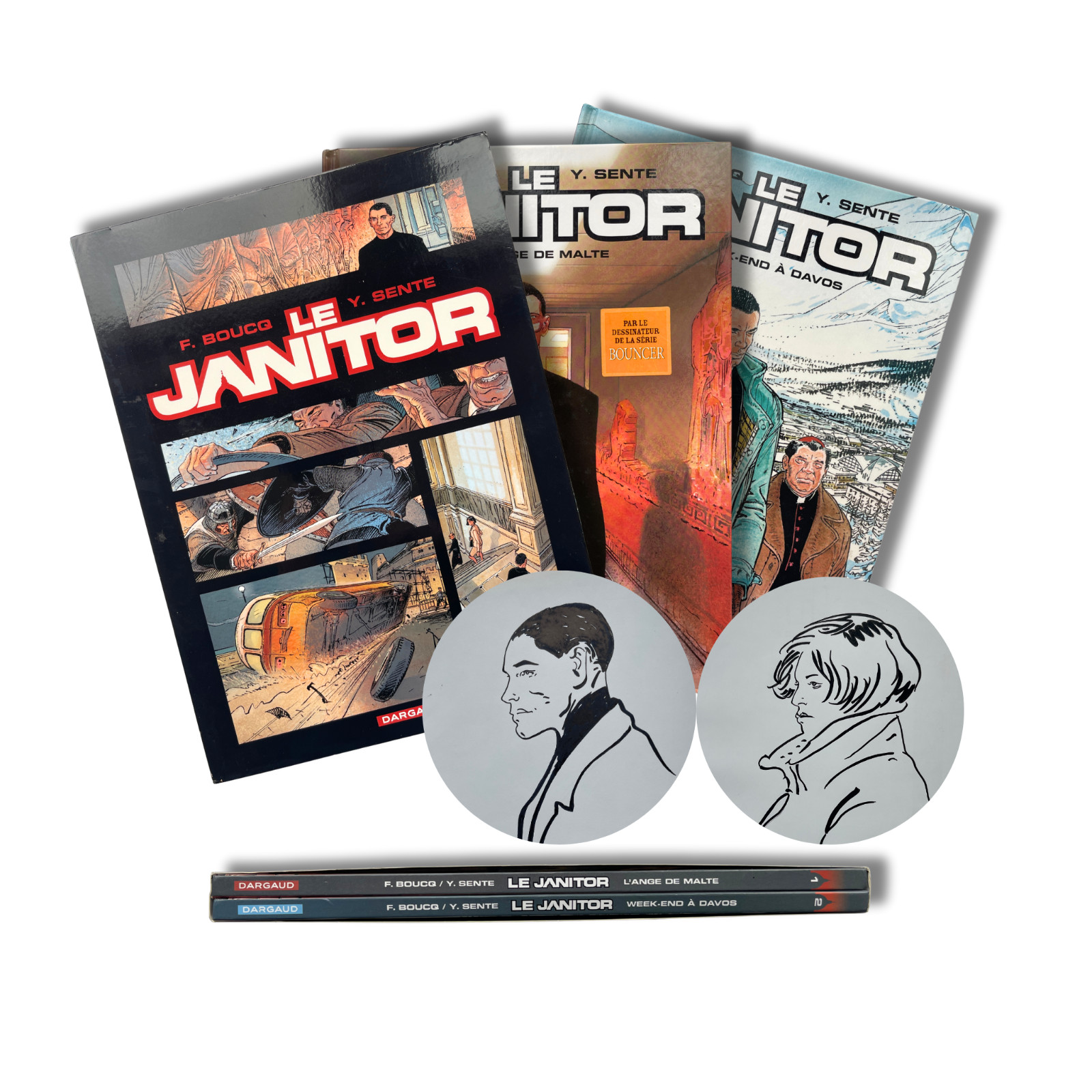 Coffret « Le janitor T1 et T2», avec deux dédicaces de François Boucq  — EO 2007