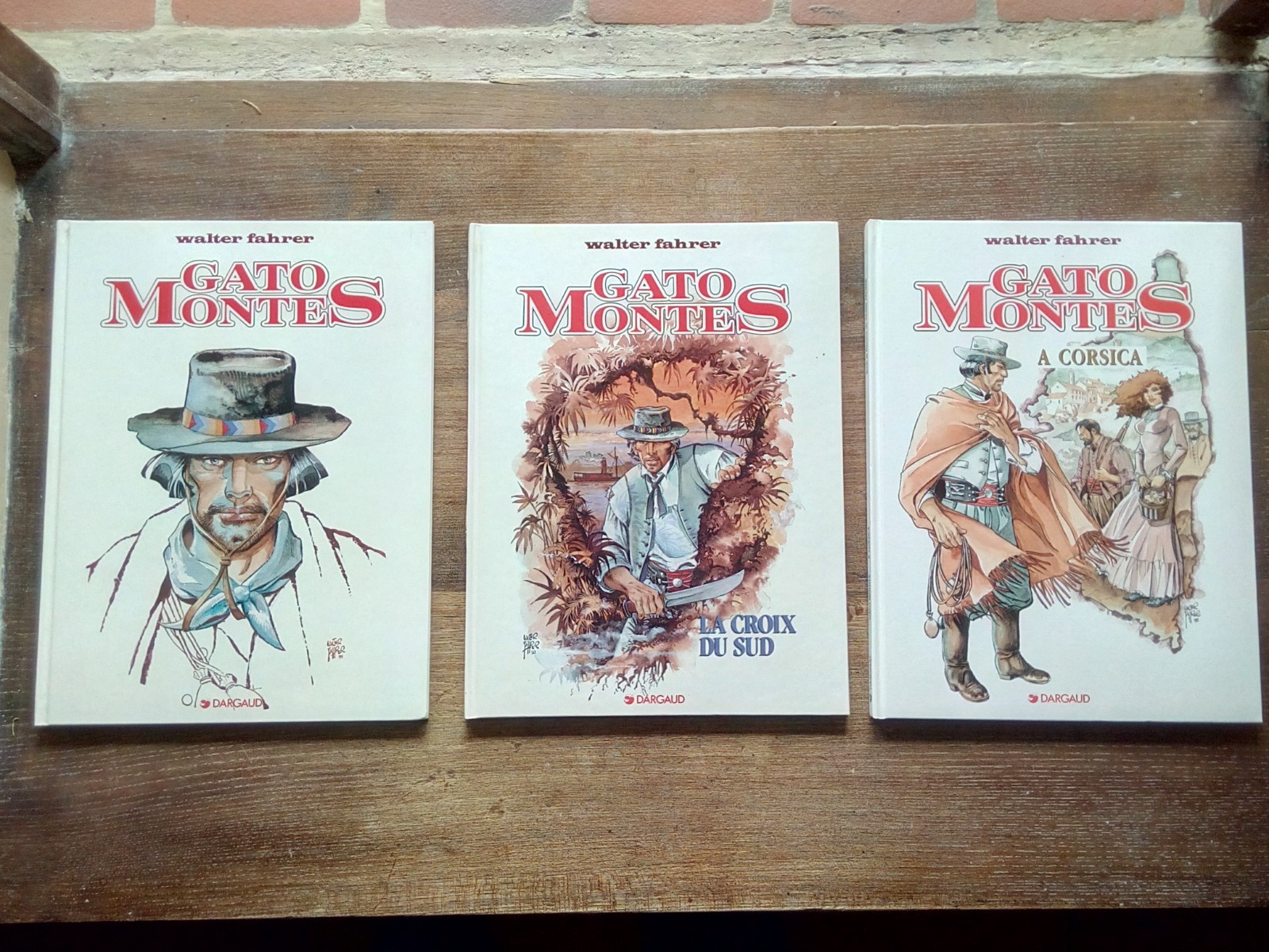 Gato Montès – Lot complet bd EO Dargaud – 3 tomes dédicacés par Walter Fahrer