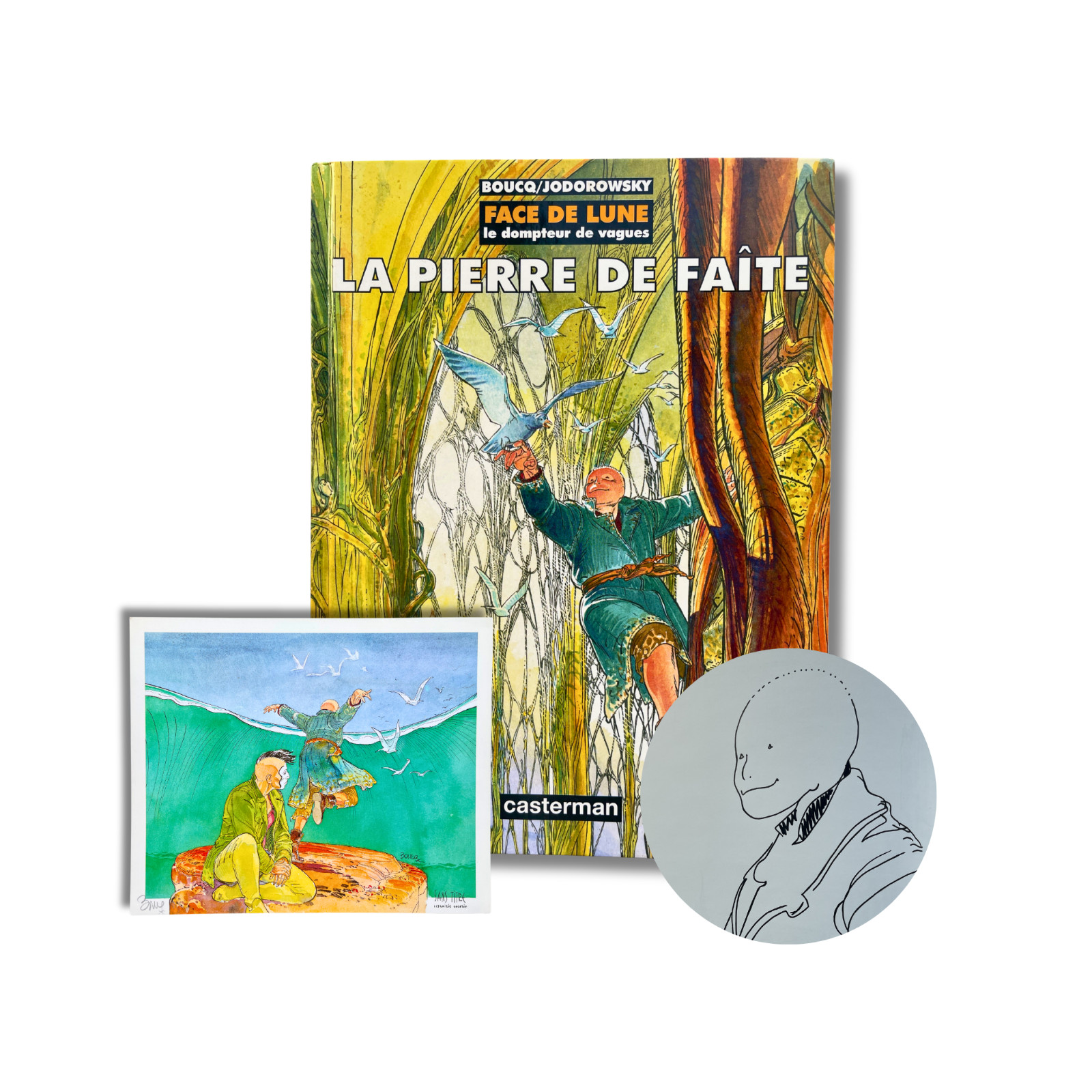 Face de lune - 2. La pierre de faîte, dédicacé par François Boucq, ex-libris —EO