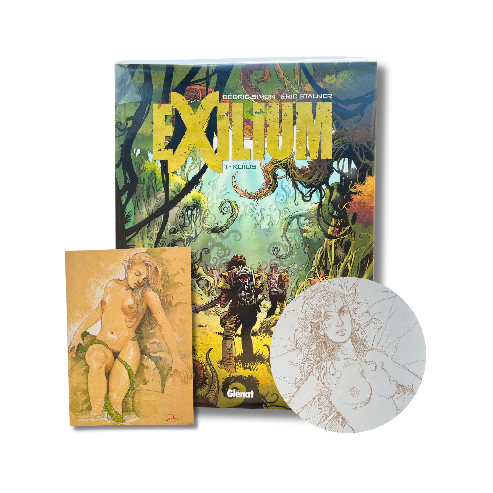 Exilium - 1. Koïos – dédicace couleur par Stalner avec ex-libris signée- EO 2018