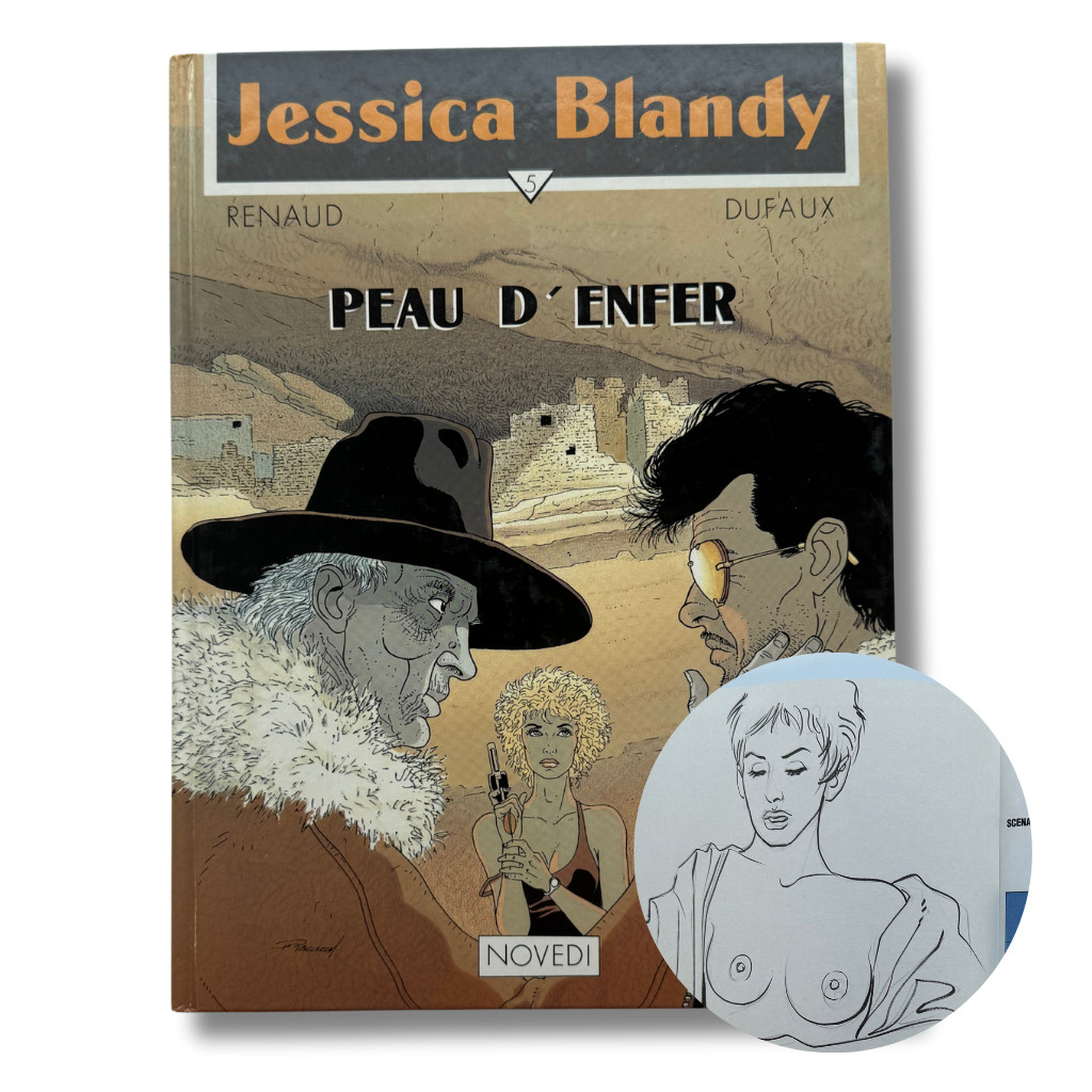 Jessica Blandy, T5 : Peau d'Enfer - Dédicace de Renaud avec ex-libris signé - EO